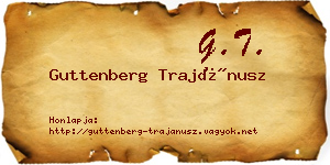 Guttenberg Trajánusz névjegykártya